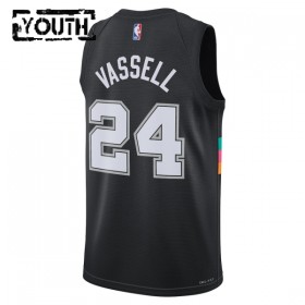 Barn San Antonio Spurs Tröja Devin Vassell Nike 2025-26 City Edition Svart Swingman